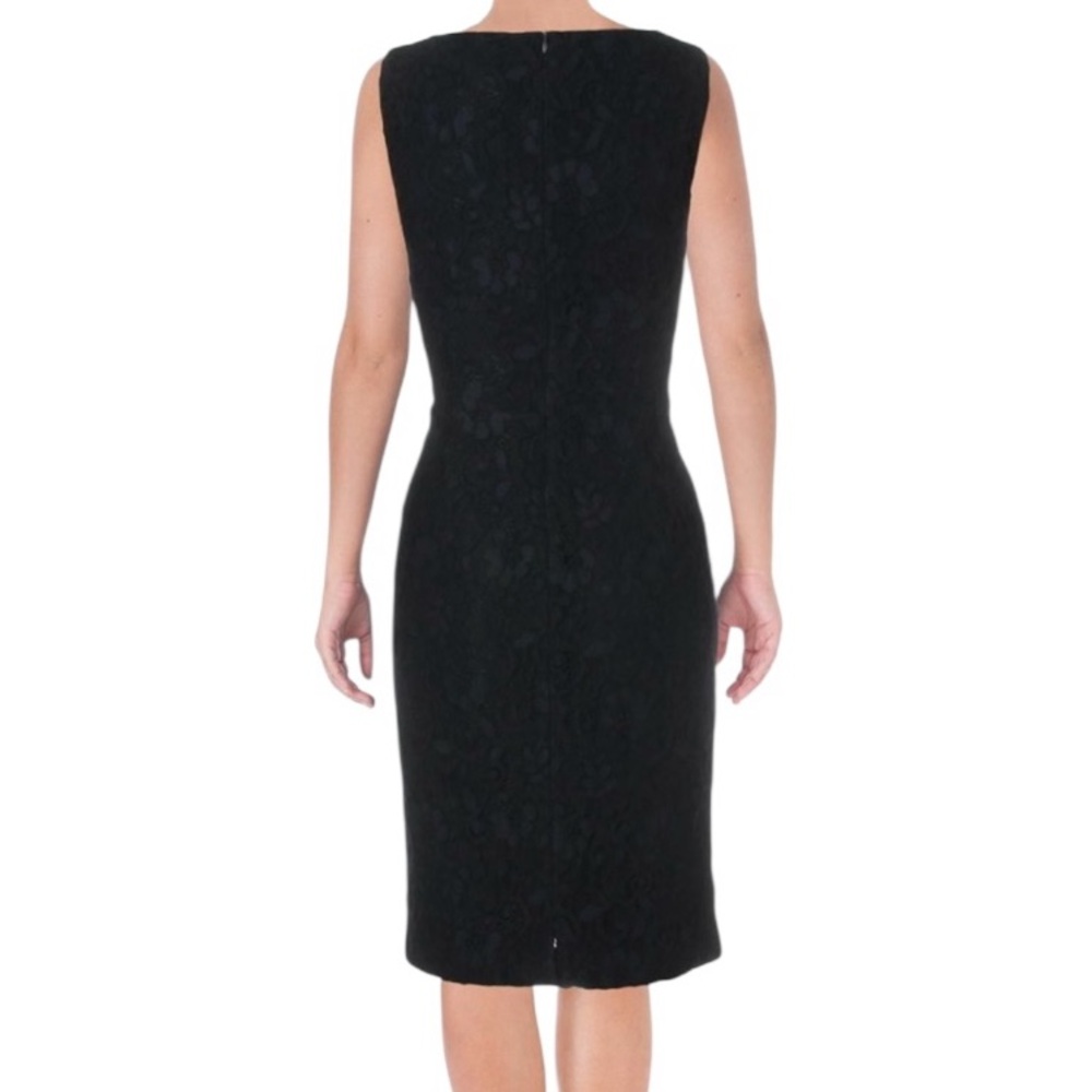 Lauren Black Lace Velvet Dress 12 - Picture 3 of 11